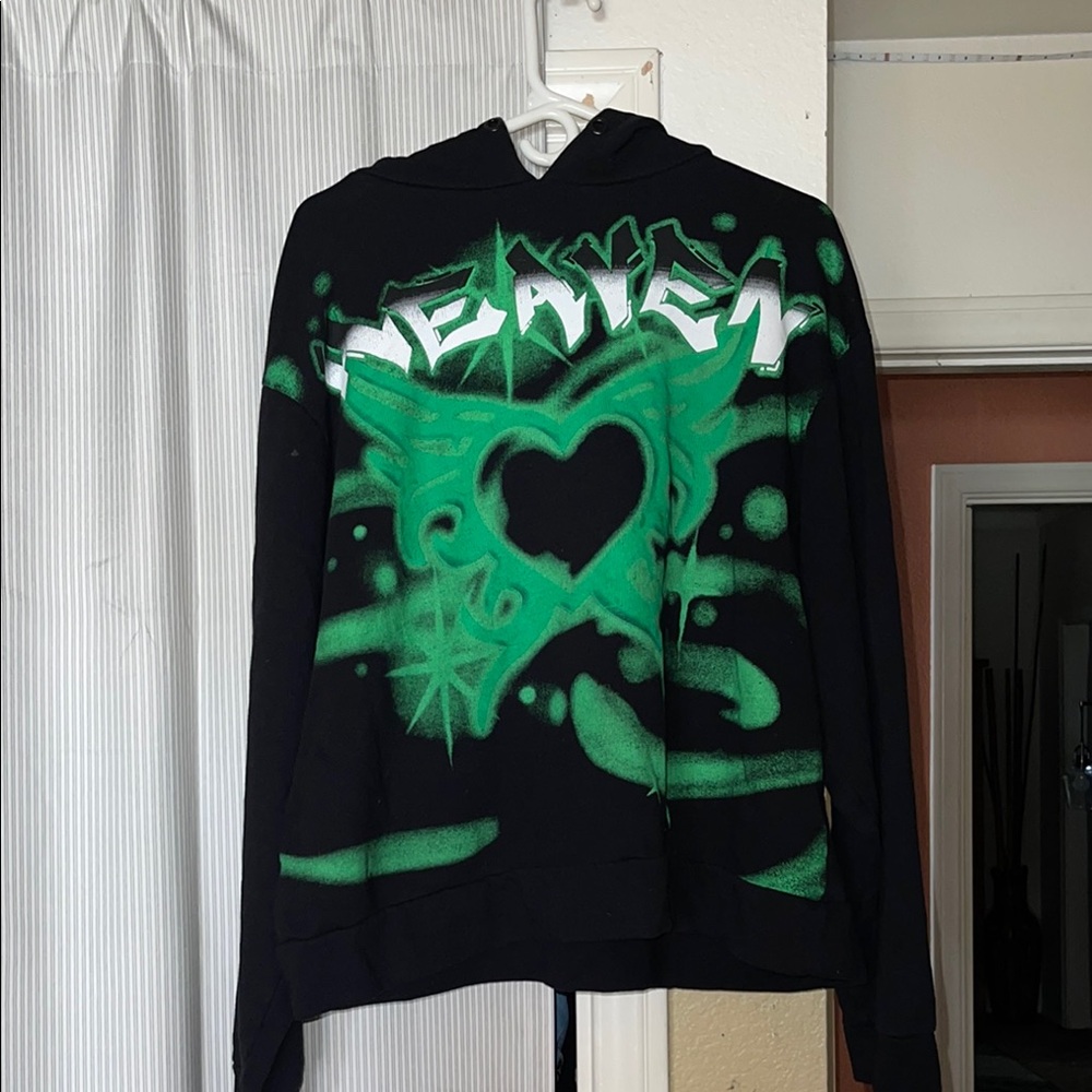 DOLLS KILL green/black “heaven” hoodie